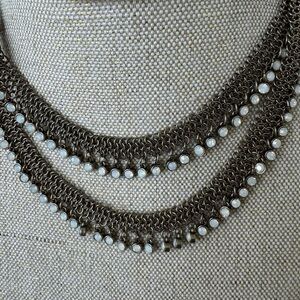 Vintage Banana Republic long necklace with stones